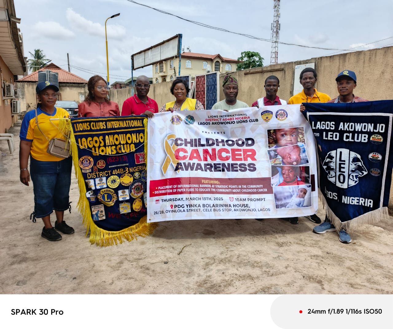 Lions Club : Akowonjo Lions Club Takes Childhood Cancer Awareness to Streets