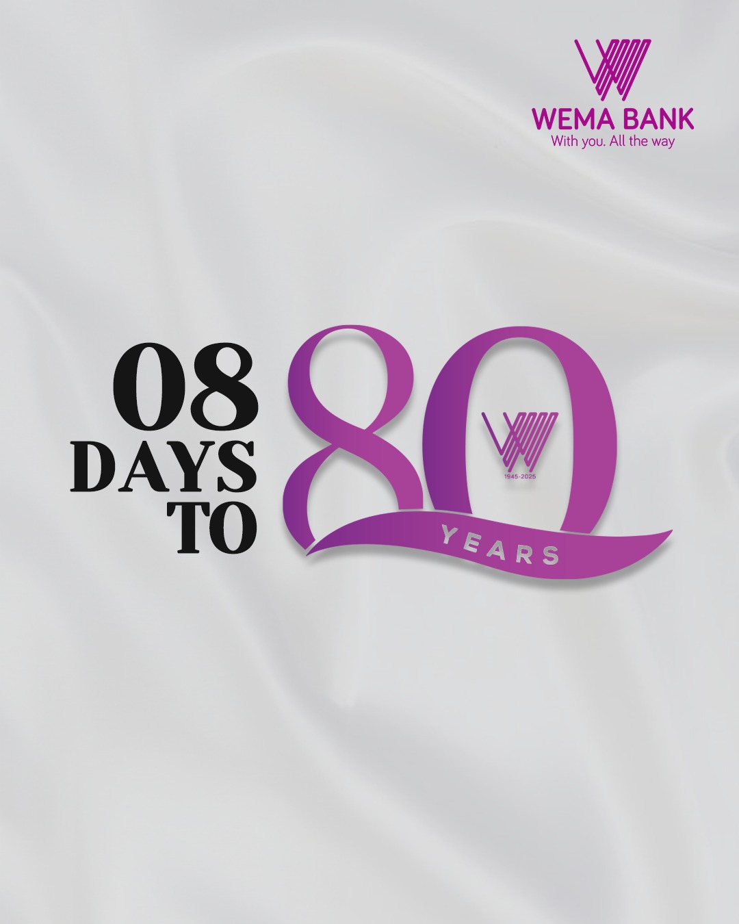 Anticipation builds as Wema Bank clocks 80 in 8 days.