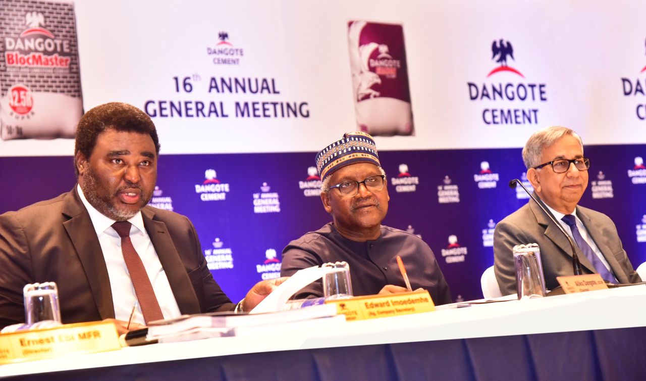 Dangote Cement EBITDA crosses N1 trillion mark as Shareholders smile home with N30 dividend per share