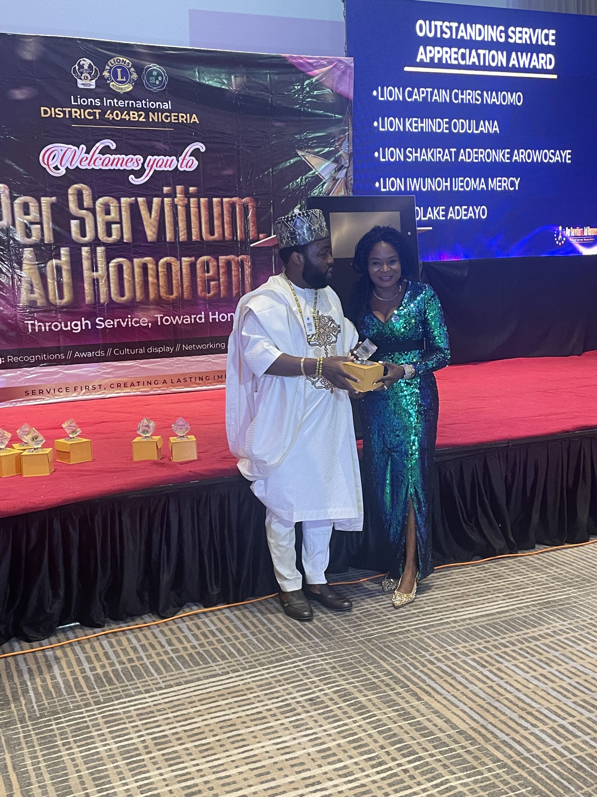 Lions Club: Amb. Oluwayomi Oluwapelumi, Honoured in Outstanding Service